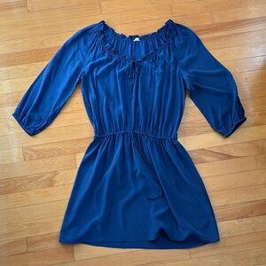 J. Crew Navy silk mini dress